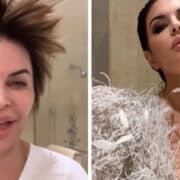 Lisa Rinna: a atriz descabelada vs. ela prontíssima para a semana da moda em Paris.
